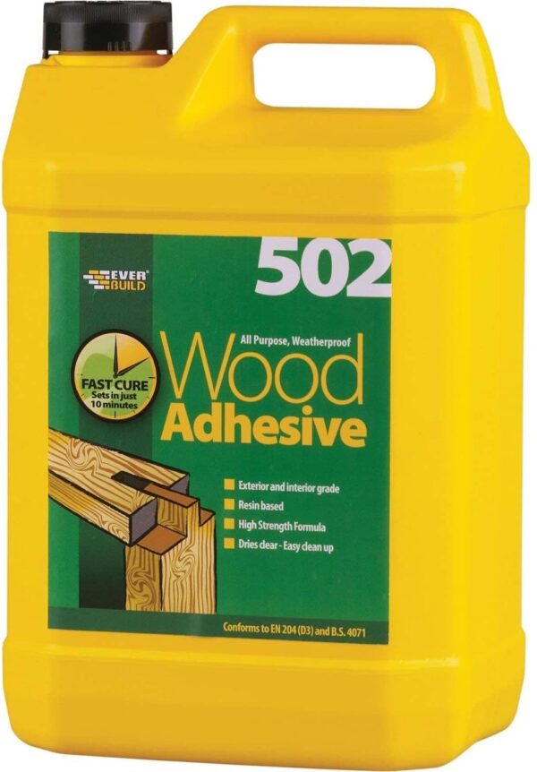 Everbuild 502 All Purpose Weatherproof Wood Adhesive - 5 Litre